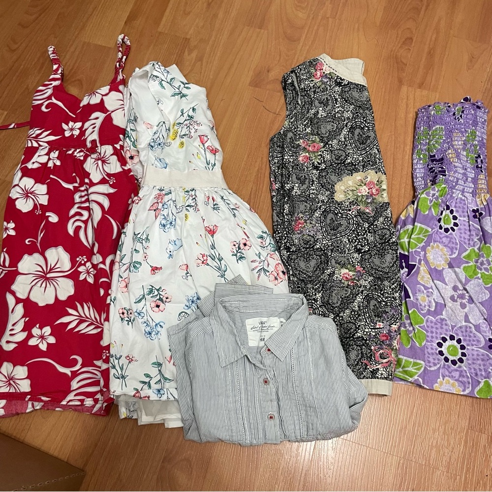 Girls Dresses size 4-5 and one long sleeve top